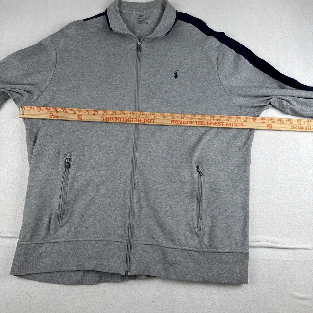 Polo Ralph Lauren Performance Mens Full Zip Gray Jacket  2XL Comfort Travel